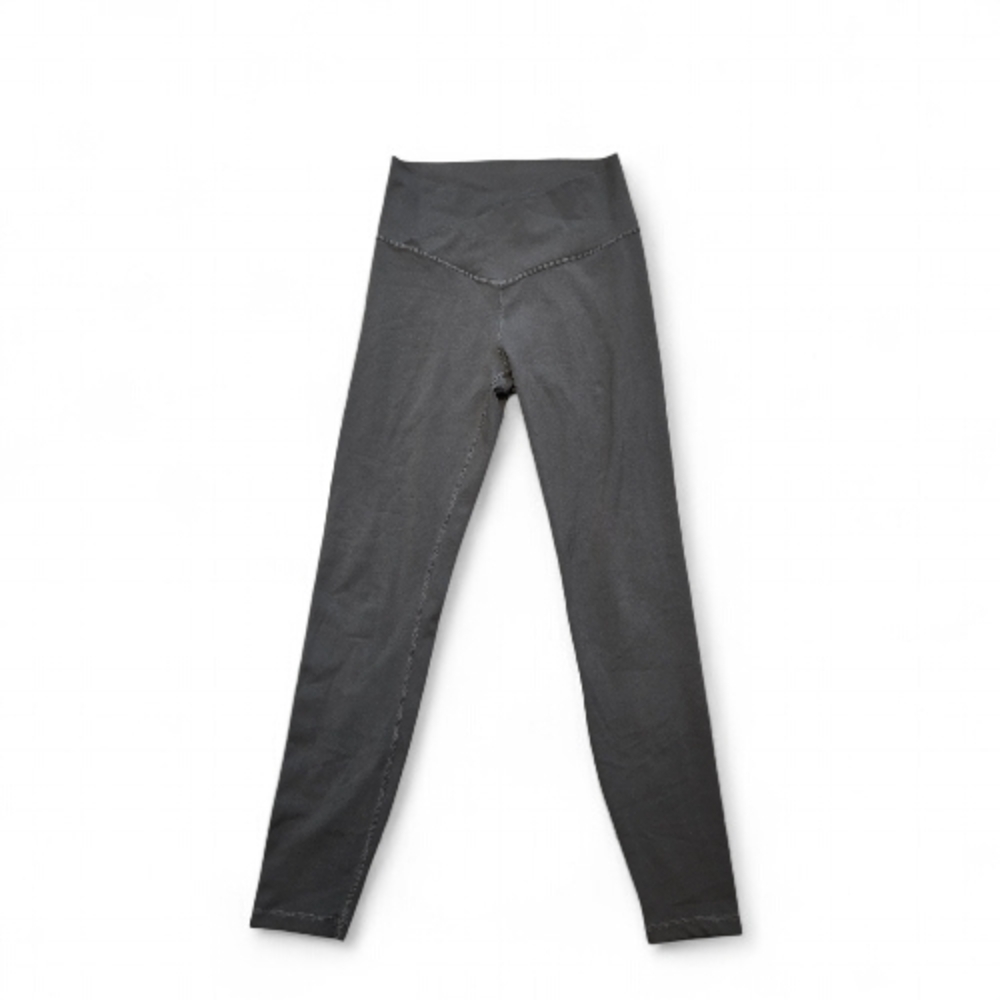 All Fenix Dark Gray Charcoal Criss Cross High-Waisted Leggings SMALL